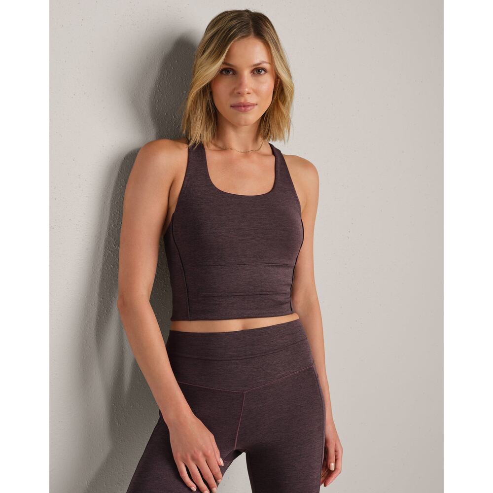 Rhone Revive Rib Longline Bra in Deep Mauve - Womens size XXL